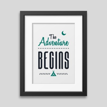 The adventure begins Framed poster